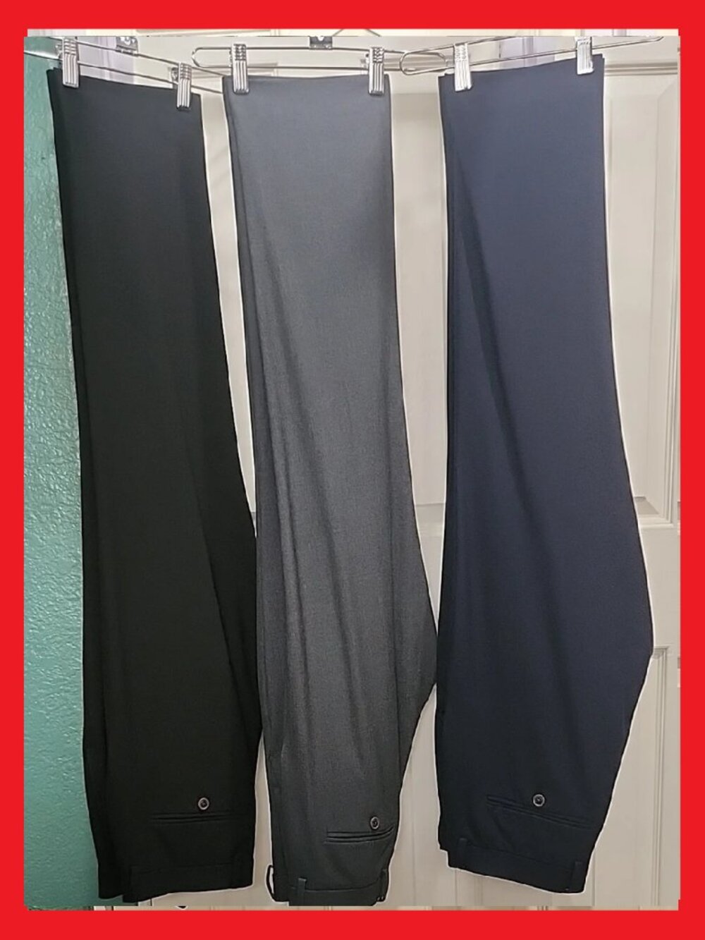 Amazon Essentials Men's Slim Fit Dress Pants 32X29 (3-pieces)